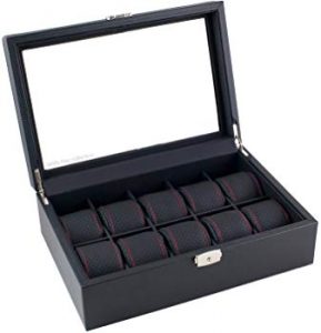 men's wooden watch box