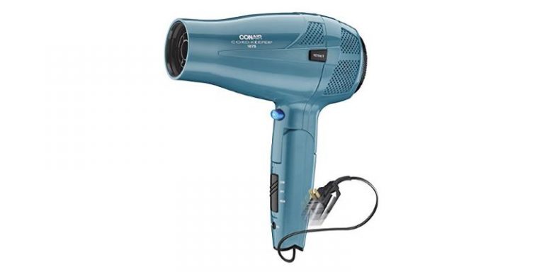 Hair dryer with retractable cord